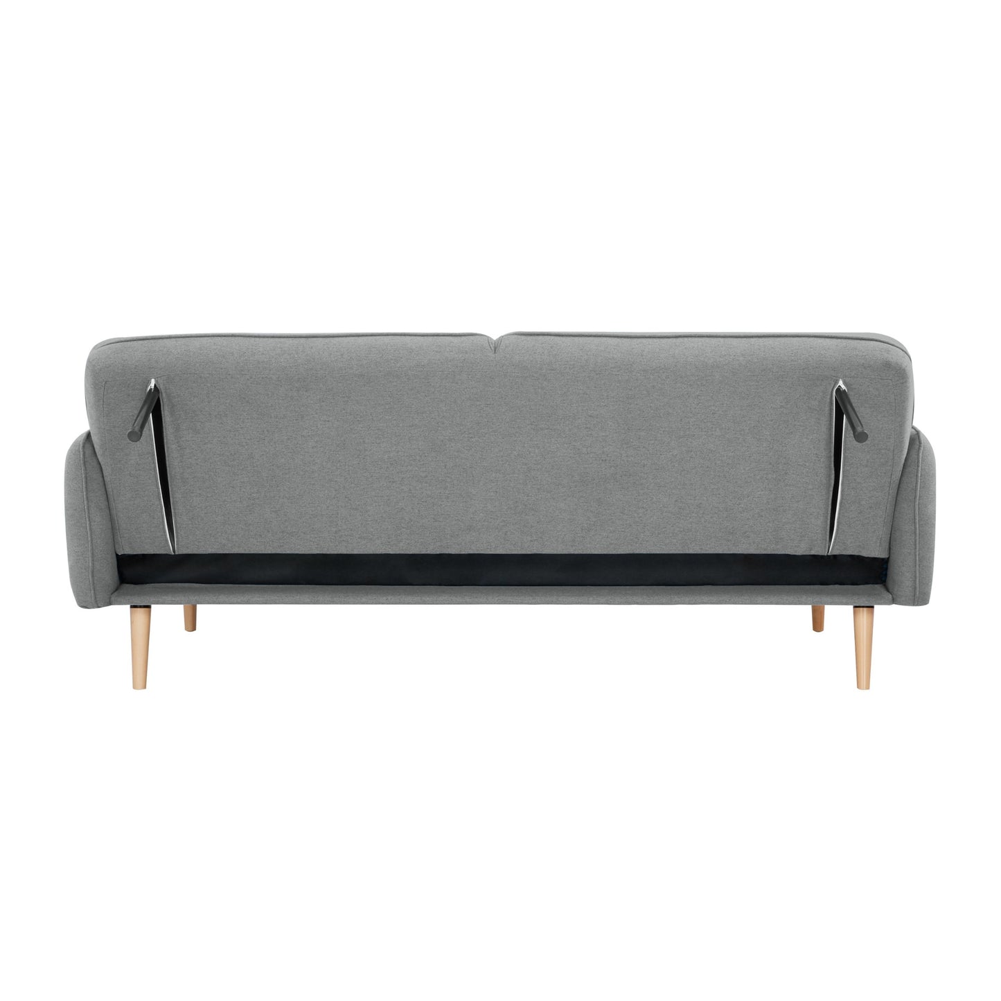 Celia 3 Seater Sofa Queen Bed Fabric Uplholstered Lounge Couch - Light Grey - Cosy Abode