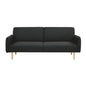 Celia 3 Seater Sofa Queen Bed Fabric Uplholstered Lounge Couch - Charcoal - Cosy Abode