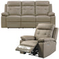 Kingsman 3 + 1 Seater Electric Recliner Sofa Genuine Leather Home Theater Lounge - Cosy Abode