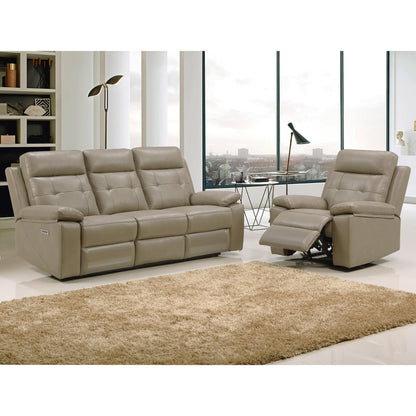 Kingsman 3 + 1 Seater Electric Recliner Sofa Genuine Leather Home Theater Lounge - Cosy Abode