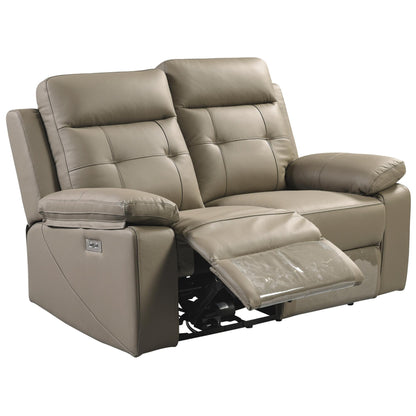 Kingsman 2 Seater Electric Recliner Sofa Genuine Leather Home Theater Lounge - Cosy Abode