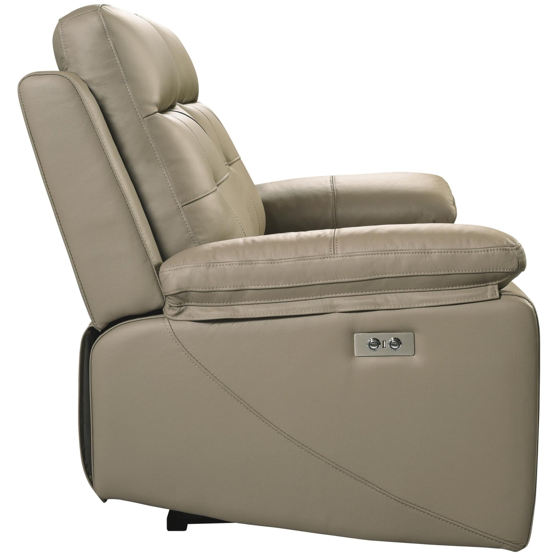 Kingsman 2 Seater Electric Recliner Sofa Genuine Leather Home Theater Lounge - Cosy Abode