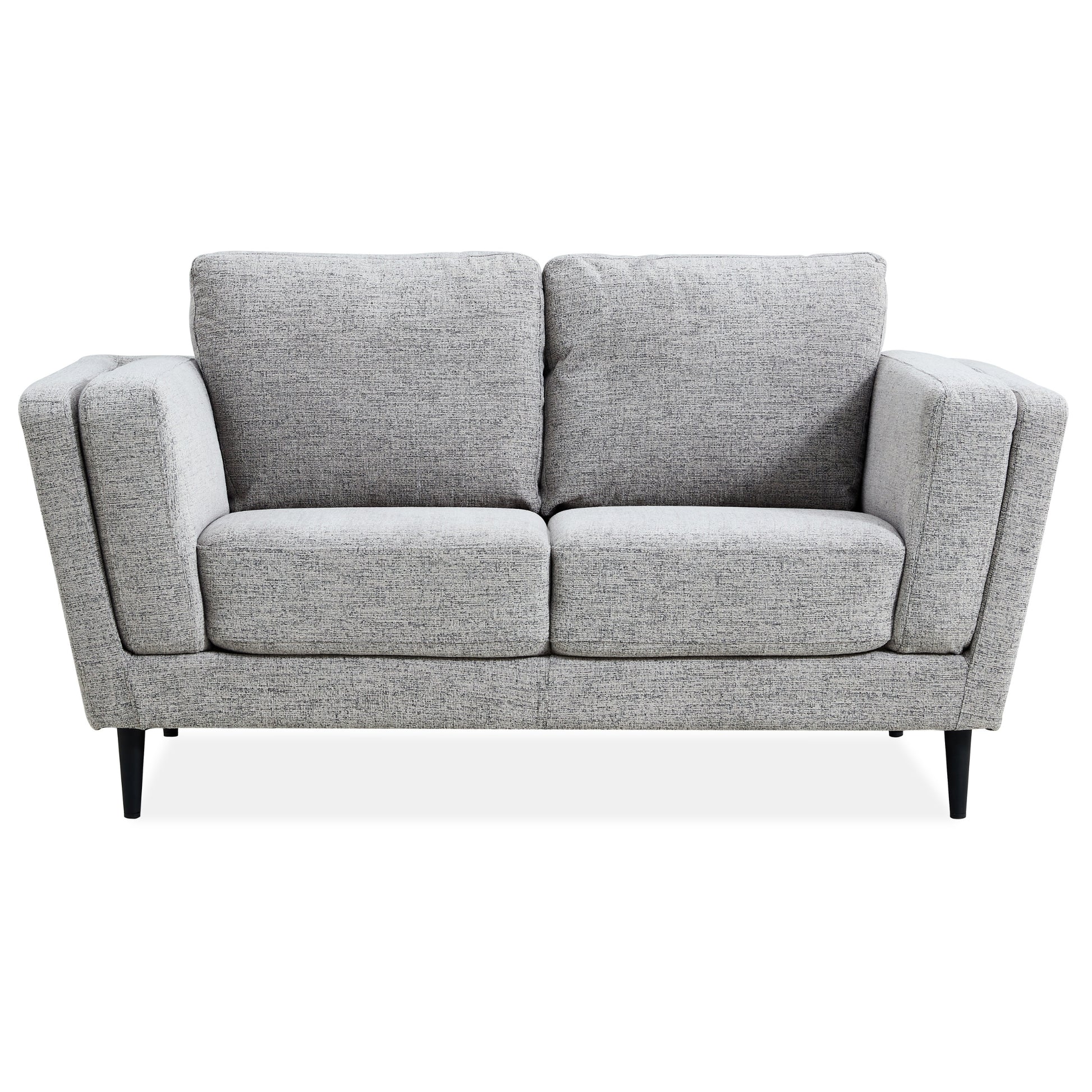 Skylar 2 Seater Sofa Fabric Uplholstered Lounge Couch - Pepper - Cosy Abode