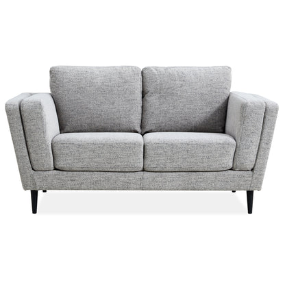 Skylar 2 Seater Sofa Fabric Uplholstered Lounge Couch - Pepper - Cosy Abode