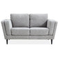 Skylar 2 Seater Sofa Fabric Uplholstered Lounge Couch - Pepper - Cosy Abode