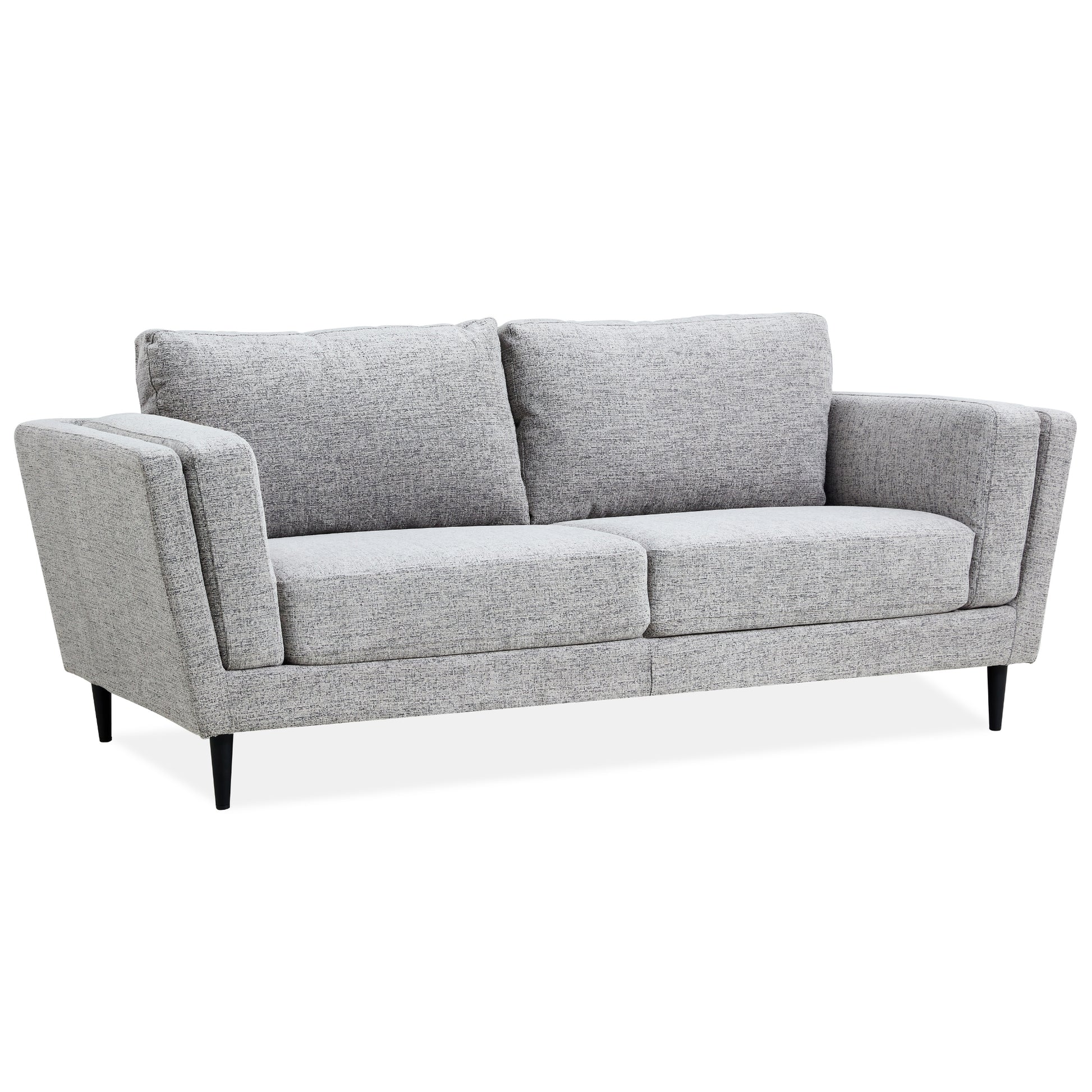 Skylar 3 + 2 Seater Sofa Fabric Uplholstered Lounge Couch - Pepper - Cosy Abode