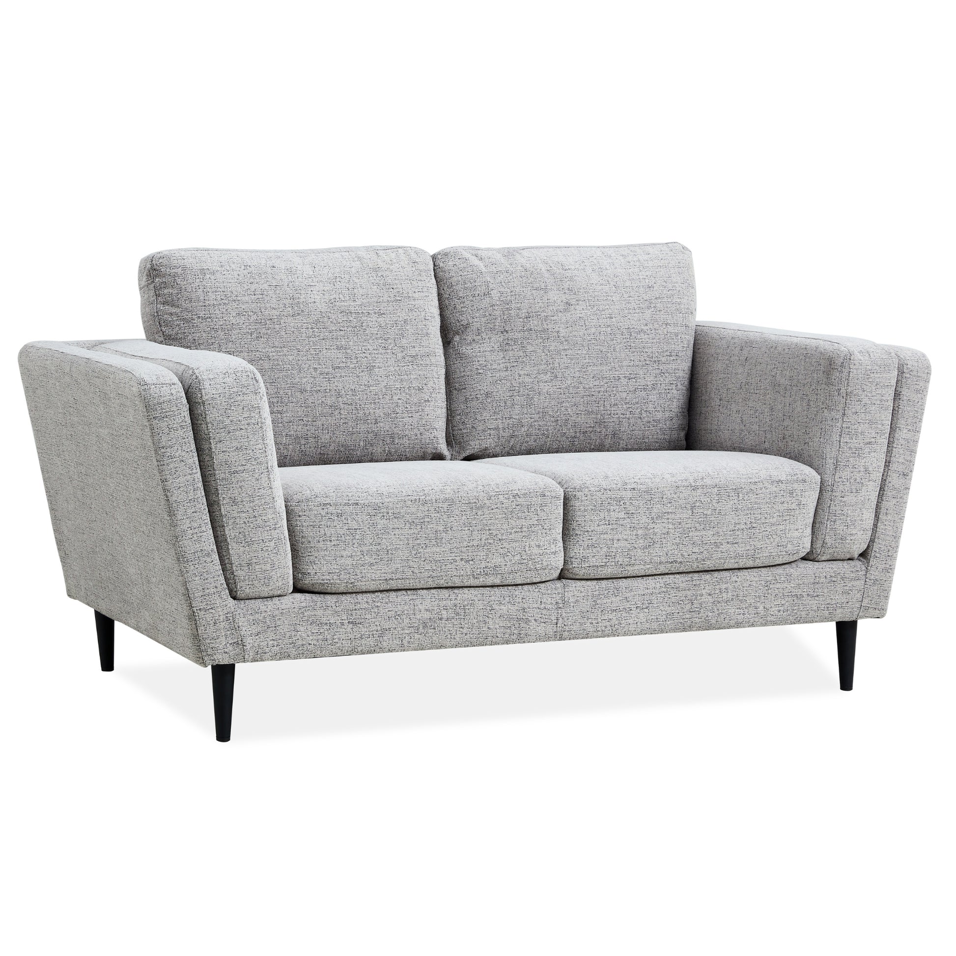 Skylar 3 + 2 Seater Sofa Fabric Uplholstered Lounge Couch - Pepper - Cosy Abode