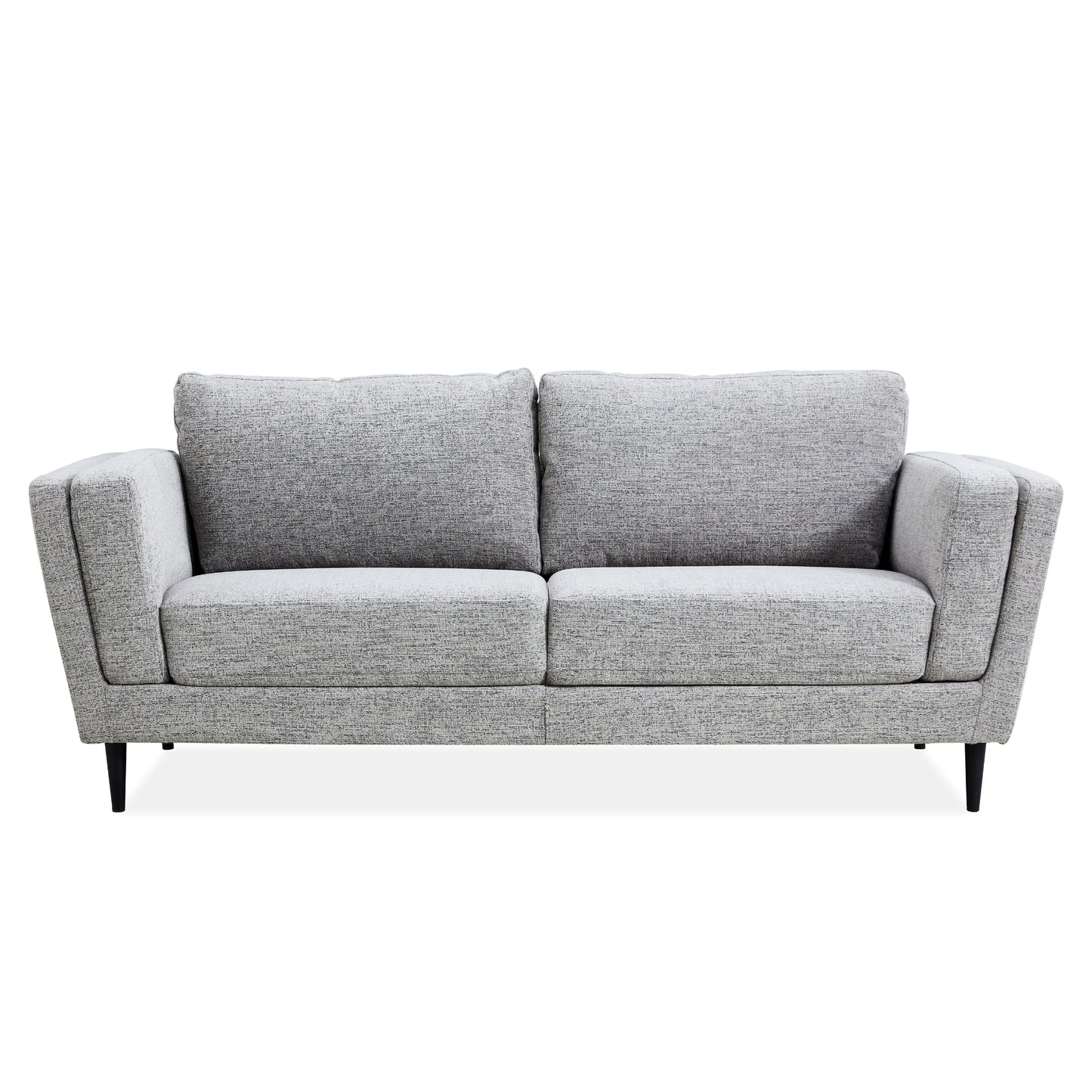 Skylar 3 Seater Sofa Fabric Uplholstered Lounge Couch - Pepper - Cosy Abode