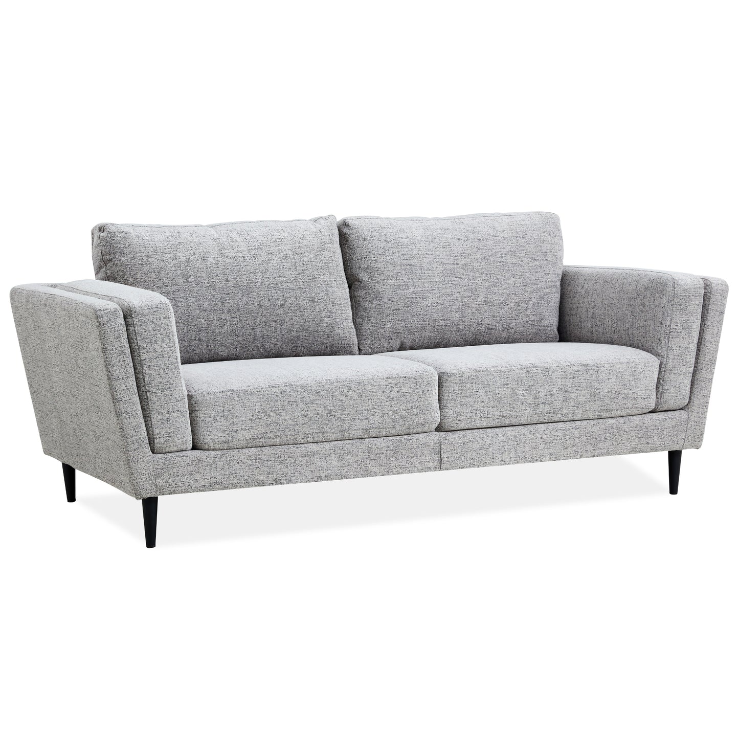 Skylar 3 Seater Sofa Fabric Uplholstered Lounge Couch - Pepper - Cosy Abode