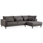 Kaylee 2 Seater Sofa Fabric Uplholstered Right Chaise Lounge Couch - Mink - Cosy Abode