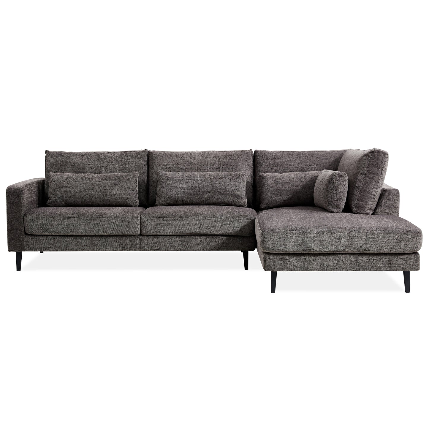 Kaylee 2 Seater Sofa Fabric Uplholstered Right Chaise Lounge Couch - Mink - Cosy Abode