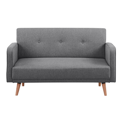 Picasso 2 Seater Fabric Sofa Lounge Couch Dark Grey - Cosy Abode