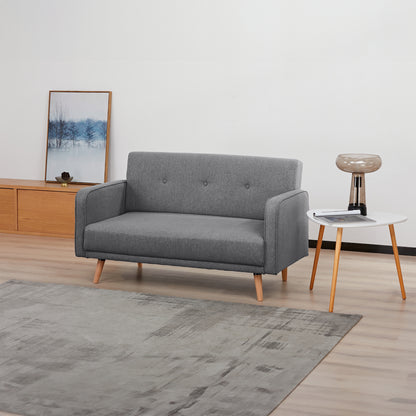 Picasso 2 Seater Fabric Sofa Lounge Couch Dark Grey - Cosy Abode