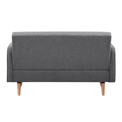 Picasso 2 Seater Fabric Sofa Lounge Couch Dark Grey - Cosy Abode
