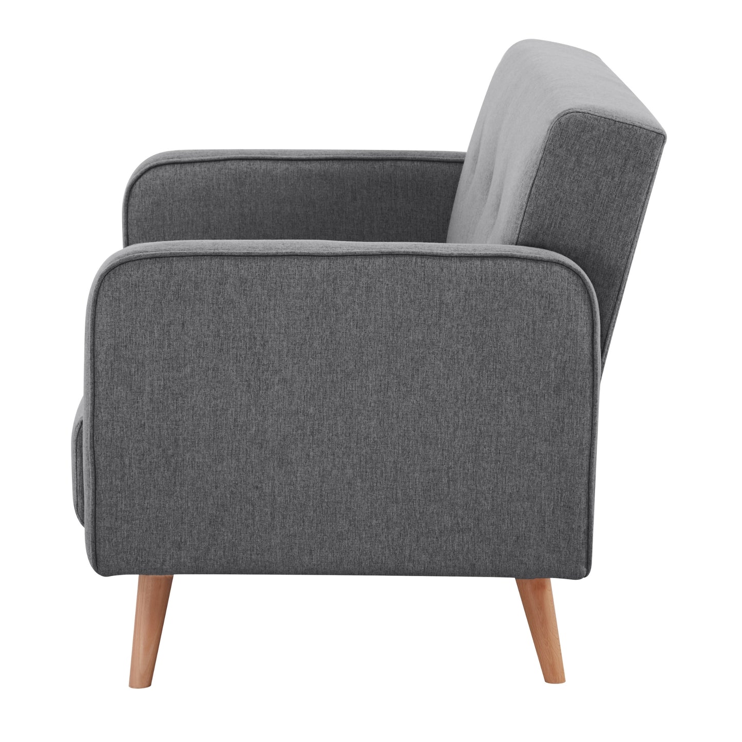 Picasso 2 Seater Fabric Sofa Lounge Couch Dark Grey - Cosy Abode