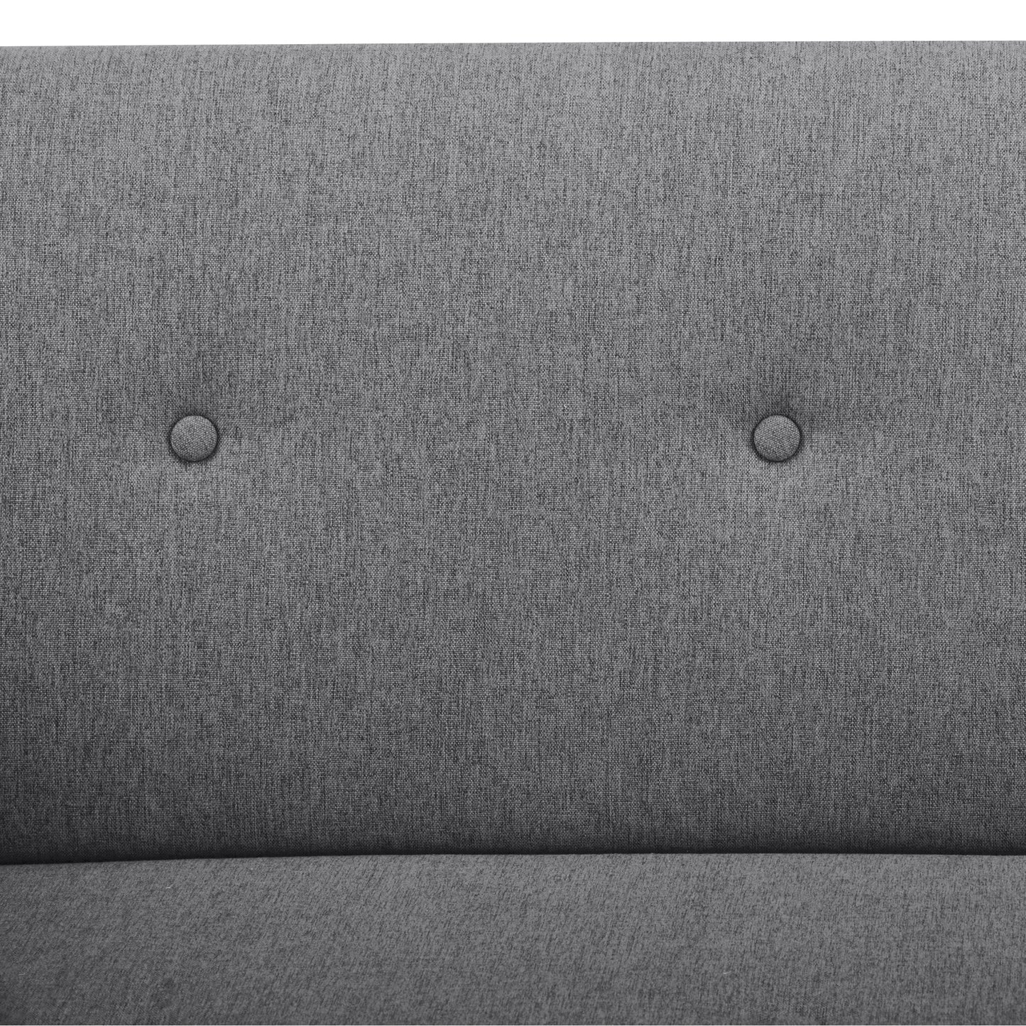 Picasso 2 Seater Fabric Sofa Lounge Couch Dark Grey - Cosy Abode