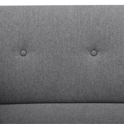 Picasso 2 Seater Fabric Sofa Lounge Couch Dark Grey - Cosy Abode