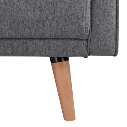 Picasso 2 Seater Fabric Sofa Lounge Couch Dark Grey - Cosy Abode