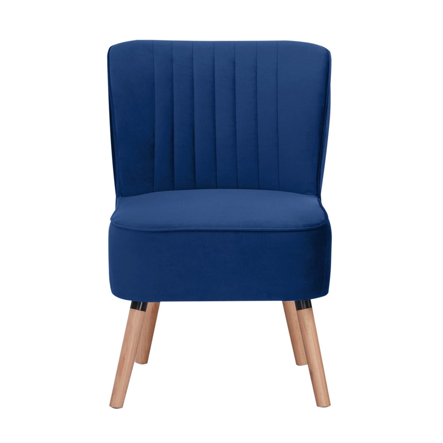 Drew Set of 2 Sofa Accent Chair Fabric Uplholstered Lounge Couch - Dark Blue - Cosy Abode