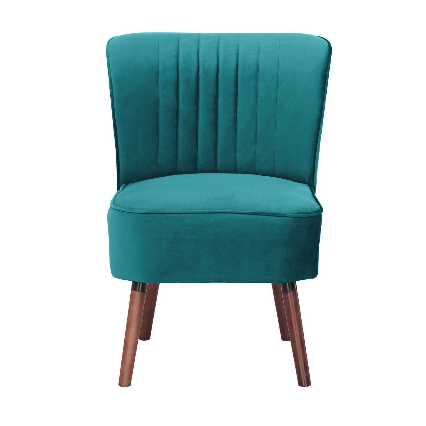 Drew 1 Seater Sofa Accent Chair Fabric Uplholstered Lounge Couch - Mid Blue - Cosy Abode