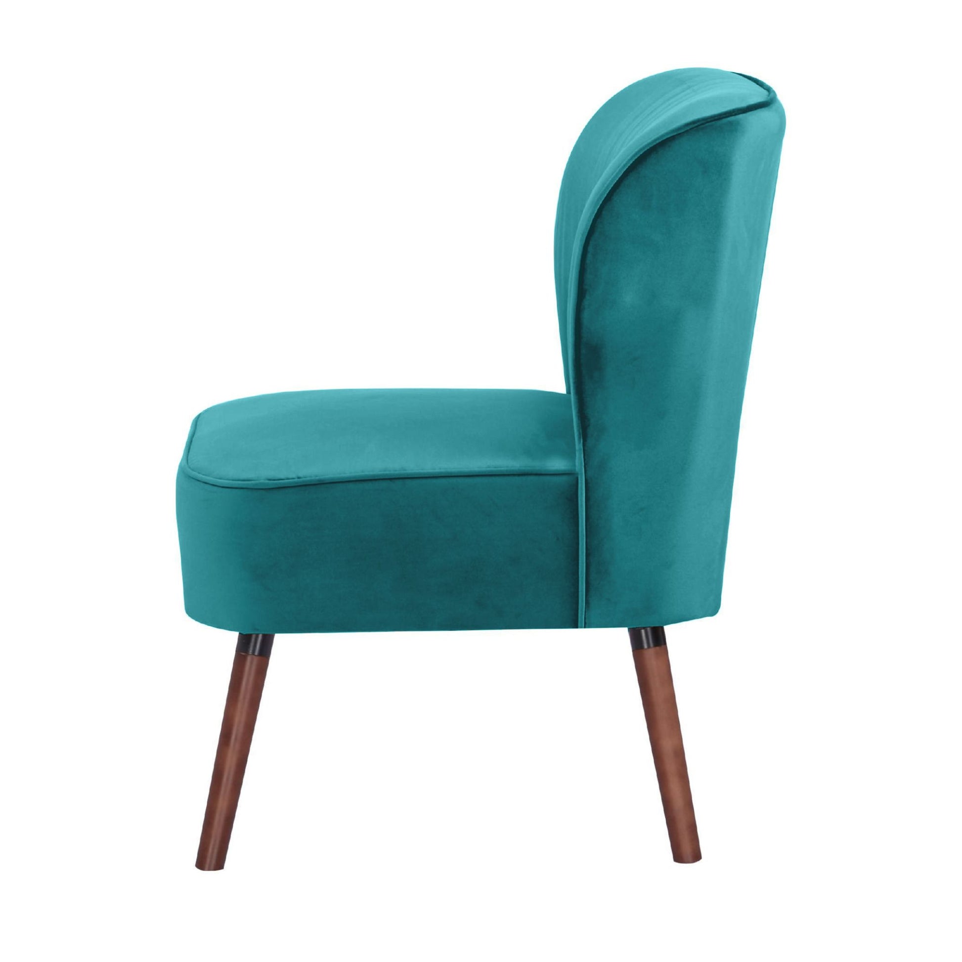 Drew 1 Seater Sofa Accent Chair Fabric Uplholstered Lounge Couch - Mid Blue - Cosy Abode
