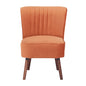 Drew 1 Seater Sofa Accent Chair Fabric Uplholstered Lounge Couch - Orange - Cosy Abode