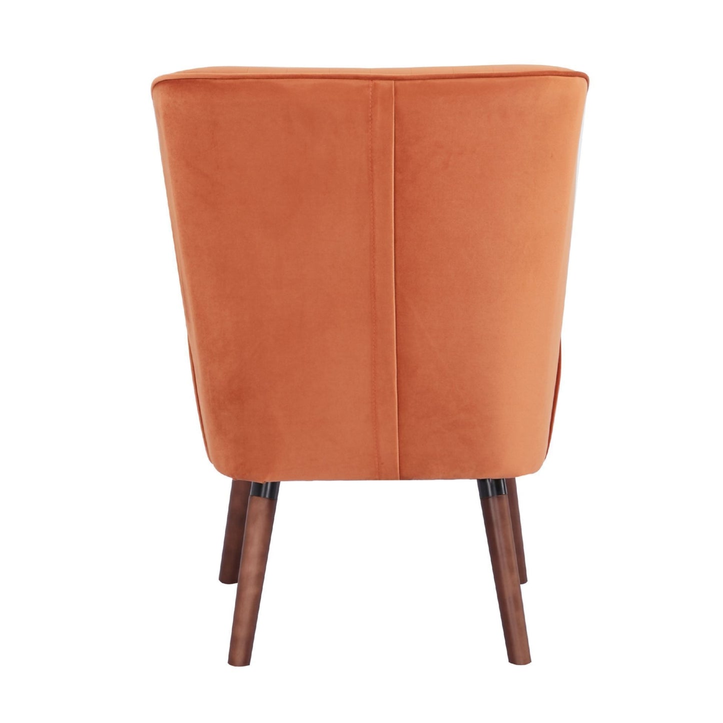 Drew 1 Seater Sofa Accent Chair Fabric Uplholstered Lounge Couch - Orange - Cosy Abode