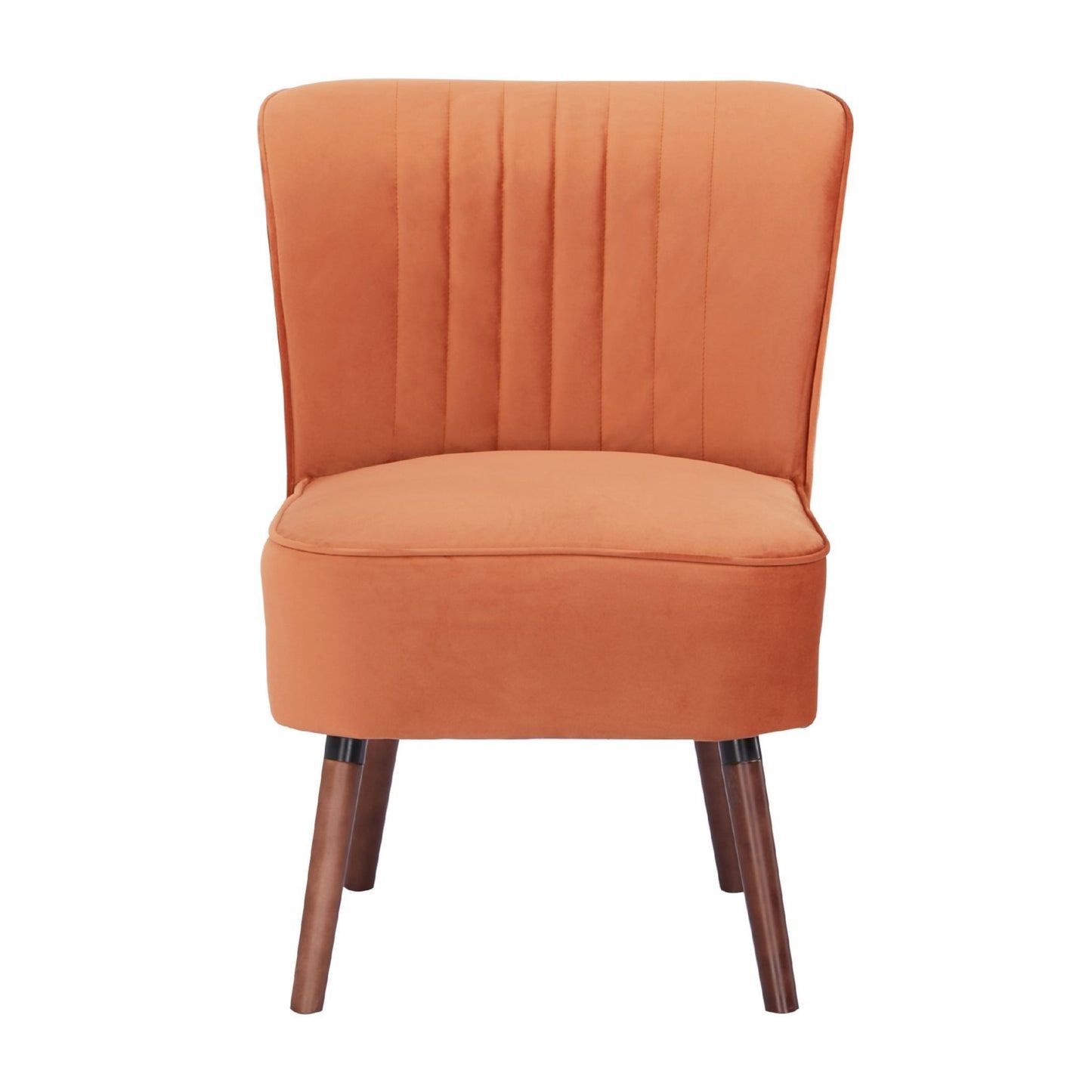 Drew Set of 2 Sofa Accent Chair Fabric Uplholstered Lounge Couch - Orange - Cosy Abode