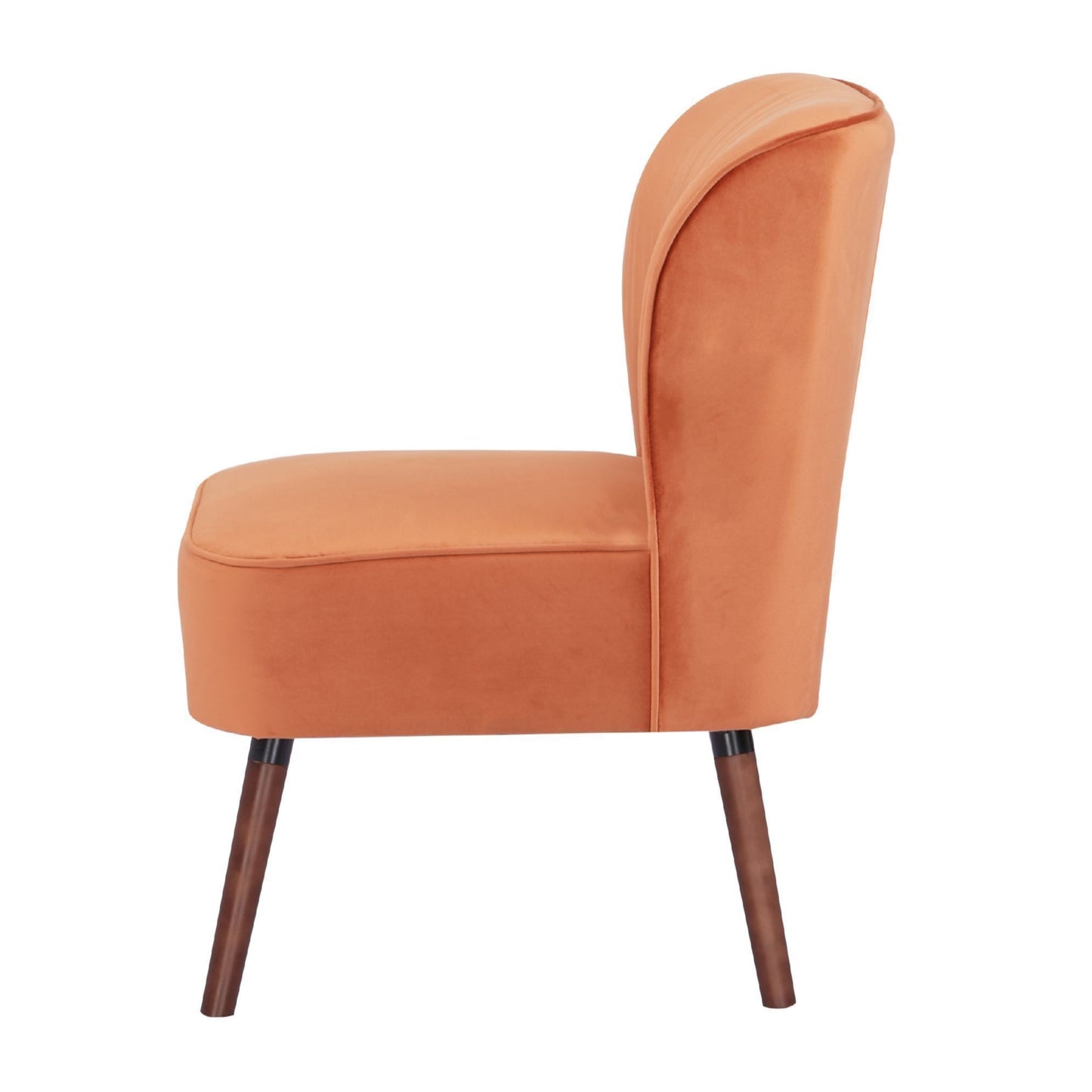 Drew Set of 2 Sofa Accent Chair Fabric Uplholstered Lounge Couch - Orange - Cosy Abode