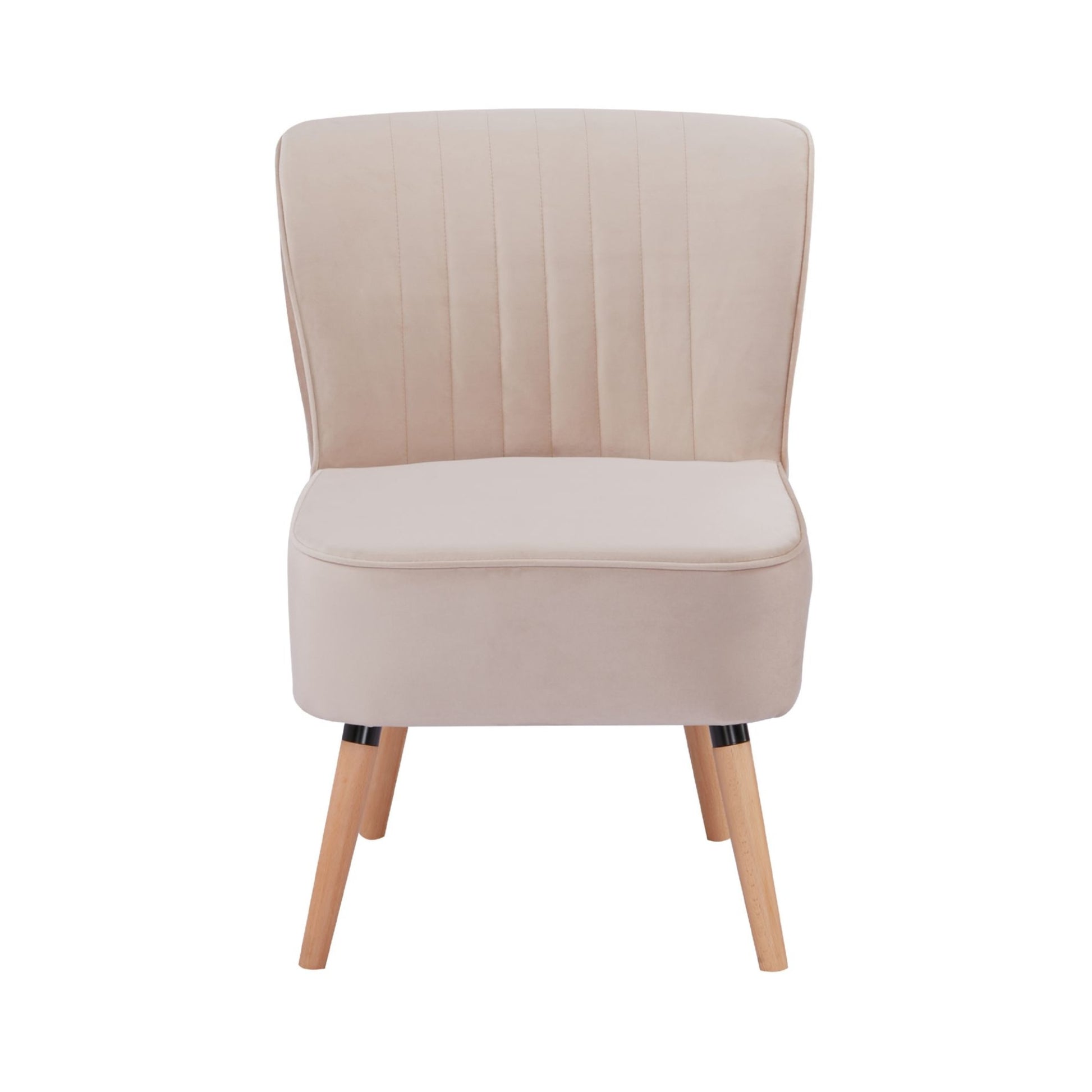 Drew 1 Seater Sofa Accent Chair Fabric Uplholstered Lounge Couch - Pink - Cosy Abode