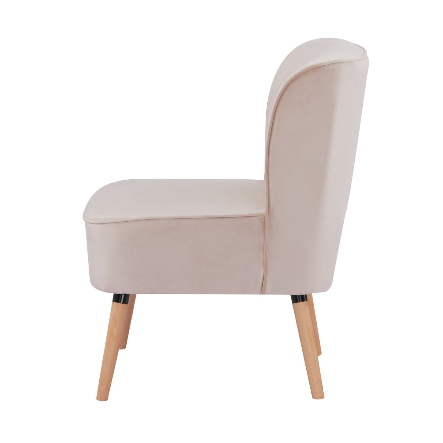 Drew 1 Seater Sofa Accent Chair Fabric Uplholstered Lounge Couch - Pink - Cosy Abode