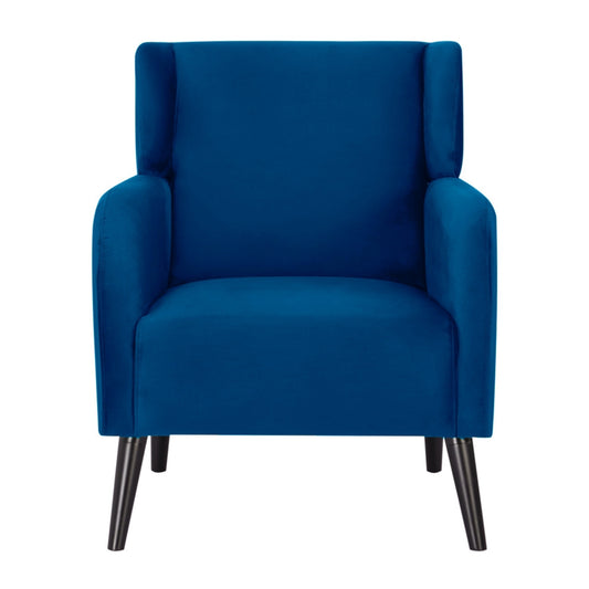 Bianca Accent Sofa Arm Chair Fabric Uplholstered Lounge Couch - Dark Blue - Cosy Abode