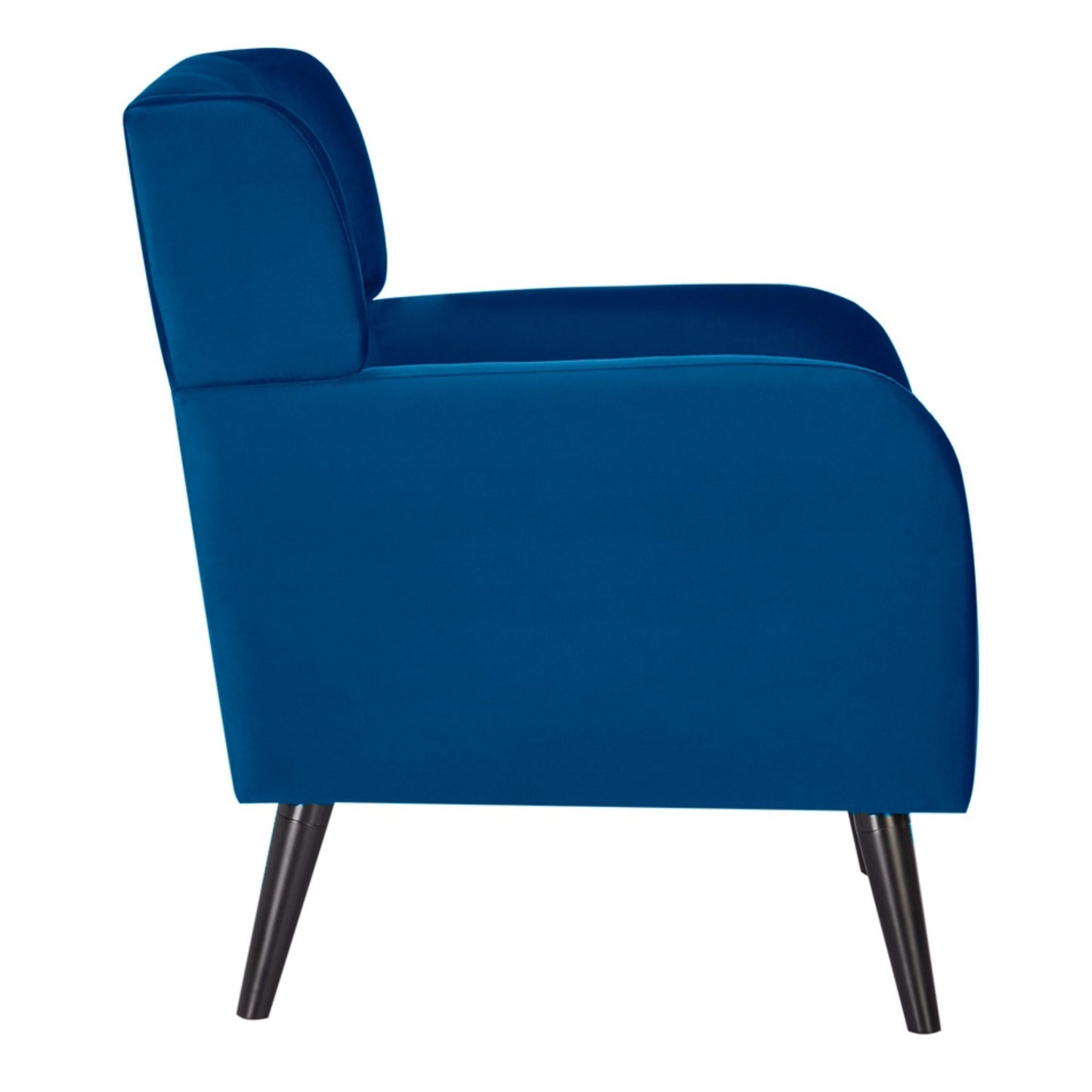 Bianca Accent Sofa Arm Chair Fabric Uplholstered Lounge Couch - Dark Blue - Cosy Abode