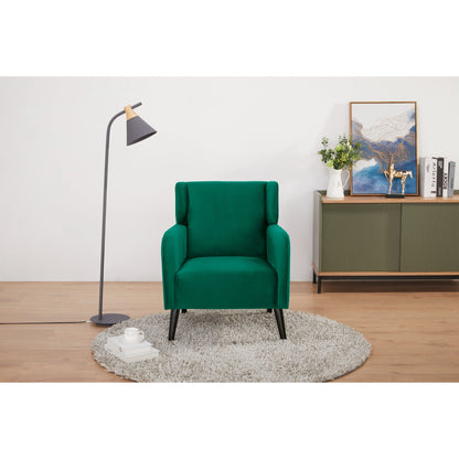 Bianca Set of 2 Accent Sofa Arm Chair Fabric Uplholstered Lounge - Green - Cosy Abode