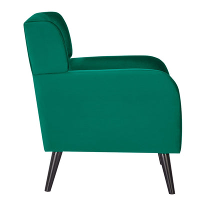 Bianca Set of 2 Accent Sofa Arm Chair Fabric Uplholstered Lounge - Green - Cosy Abode
