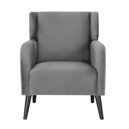 Bianca Accent Sofa Arm Chair Fabric Uplholstered Lounge Couch - Mid Grey - Cosy Abode