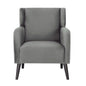 Bianca Accent Sofa Arm Chair Fabric Uplholstered Lounge Couch - Mid Grey - Cosy Abode