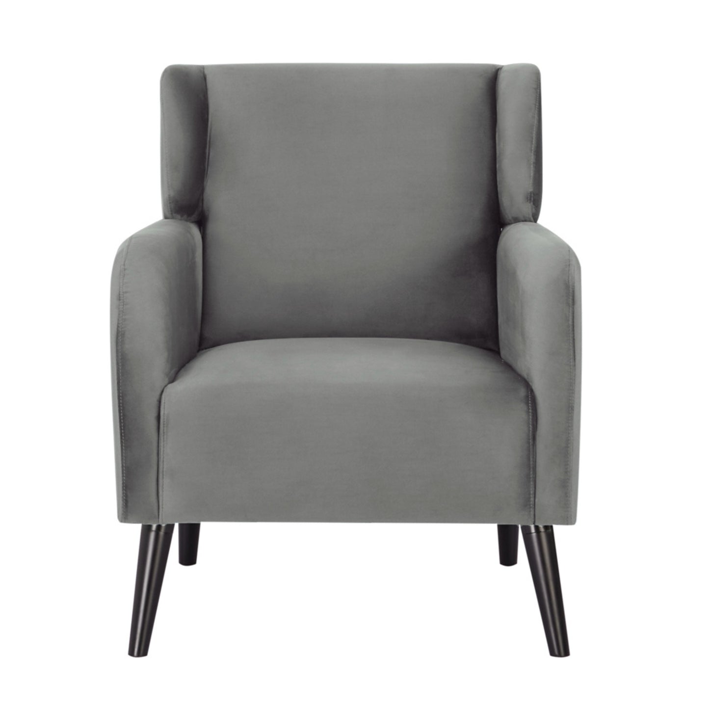 Bianca Set of 2 Accent Sofa Arm Chair Fabric Uplholstered Lounge - Mid Grey - Cosy Abode