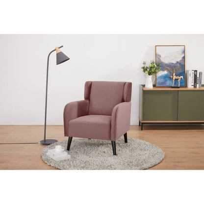 Bianca Set of 2 Accent Sofa Arm Chair Fabric Uplholstered Lounge - Pink - Cosy Abode