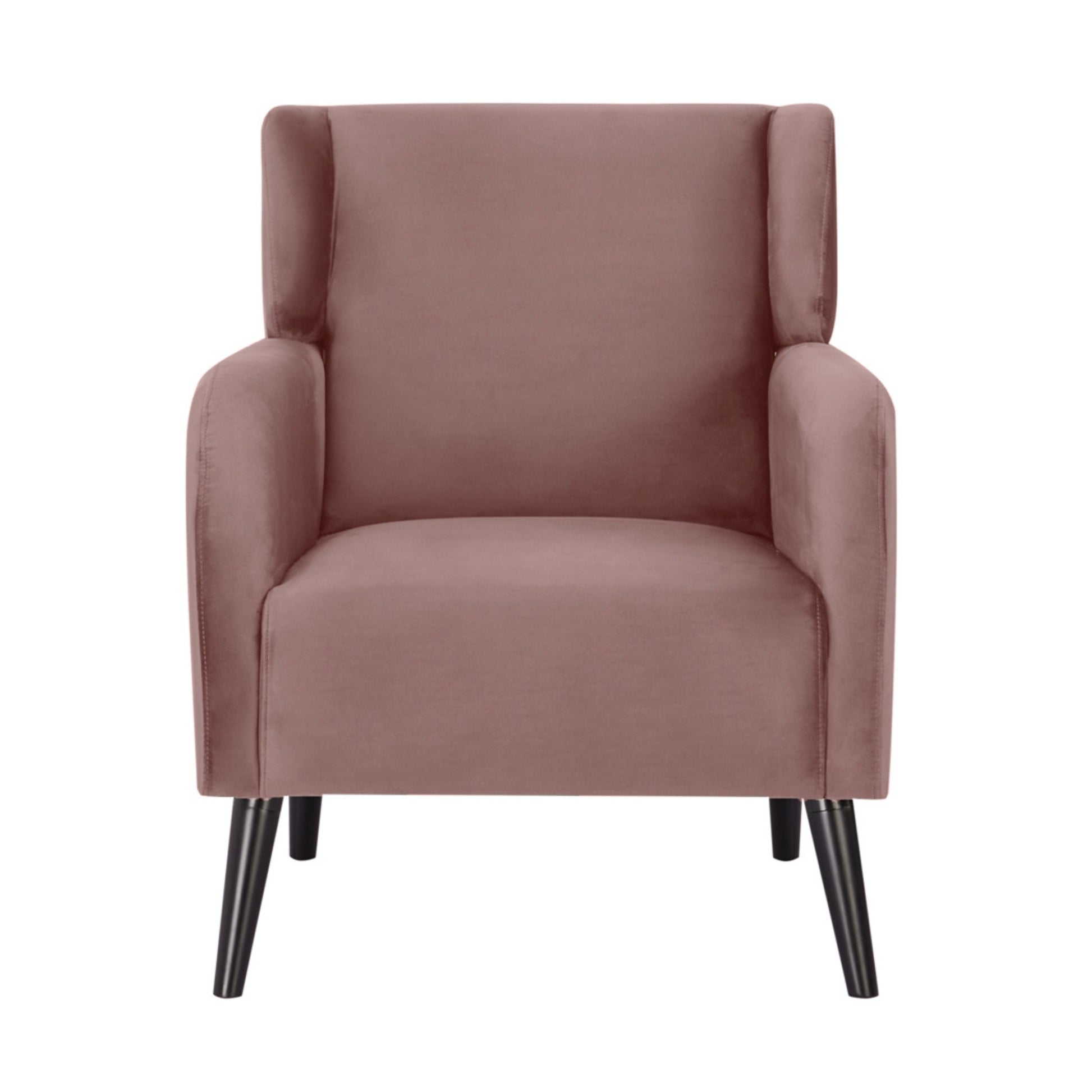 Bianca Set of 2 Accent Sofa Arm Chair Fabric Uplholstered Lounge - Pink - Cosy Abode