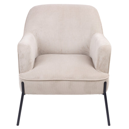 Leah Fabric Armchair Occasional Accent Arm Chair Silver - Cosy Abode