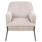 Leah Fabric Armchair Occasional Accent Arm Chair Silver - Cosy Abode
