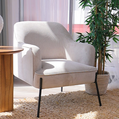 Leah Fabric Armchair Occasional Accent Arm Chair Silver - Cosy Abode