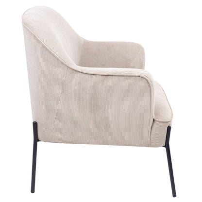 Leah Fabric Armchair Occasional Accent Arm Chair Silver - Cosy Abode