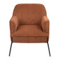 Leah Fabric Armchair Occasional Accent Arm Chair Brown - Cosy Abode