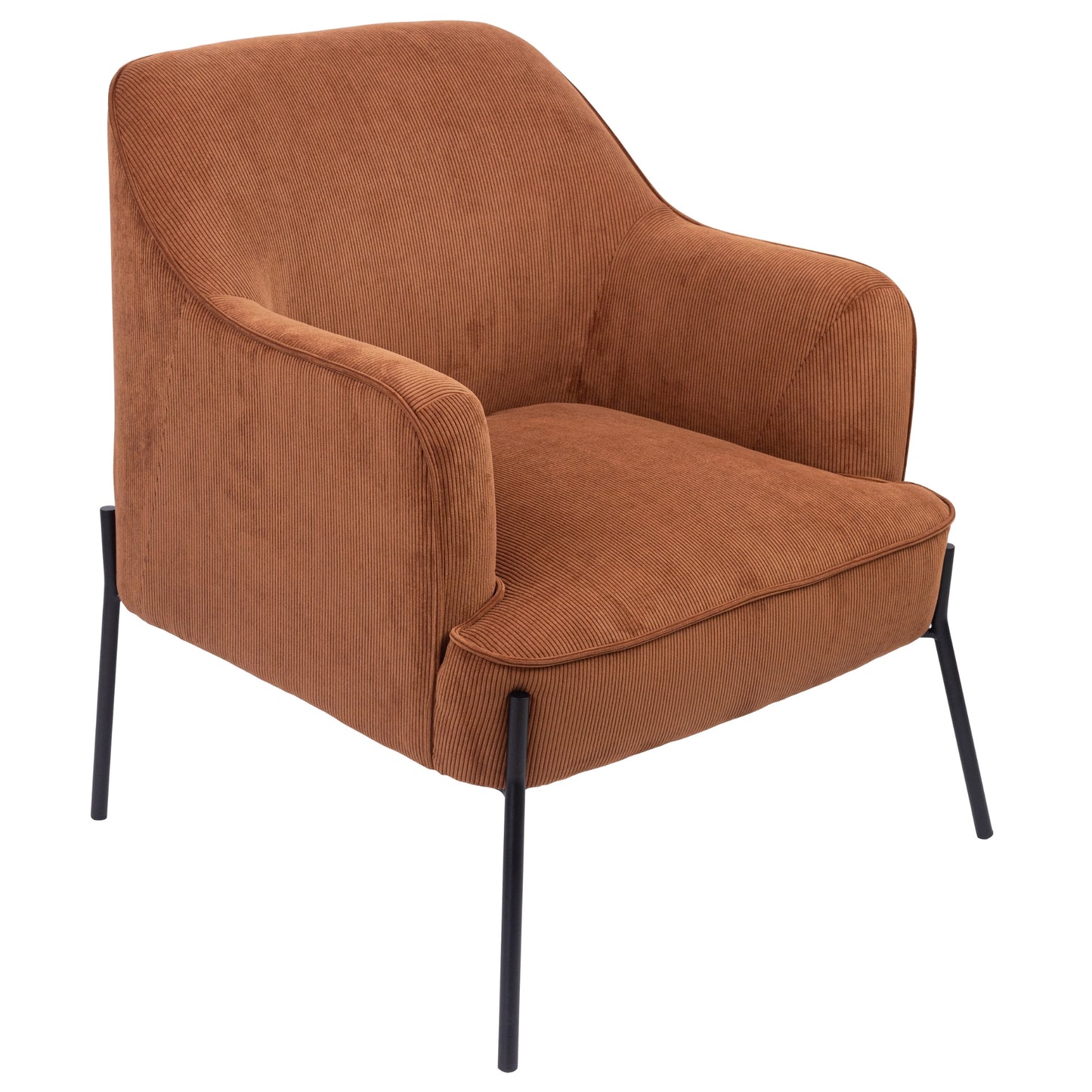 Leah Fabric Armchair Occasional Accent Arm Chair Brown - Cosy Abode