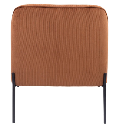 Leah Fabric Armchair Occasional Accent Arm Chair Brown - Cosy Abode