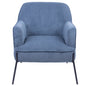 Leah Fabric Armchair Occasional Accent Arm Chair Blue - Cosy Abode