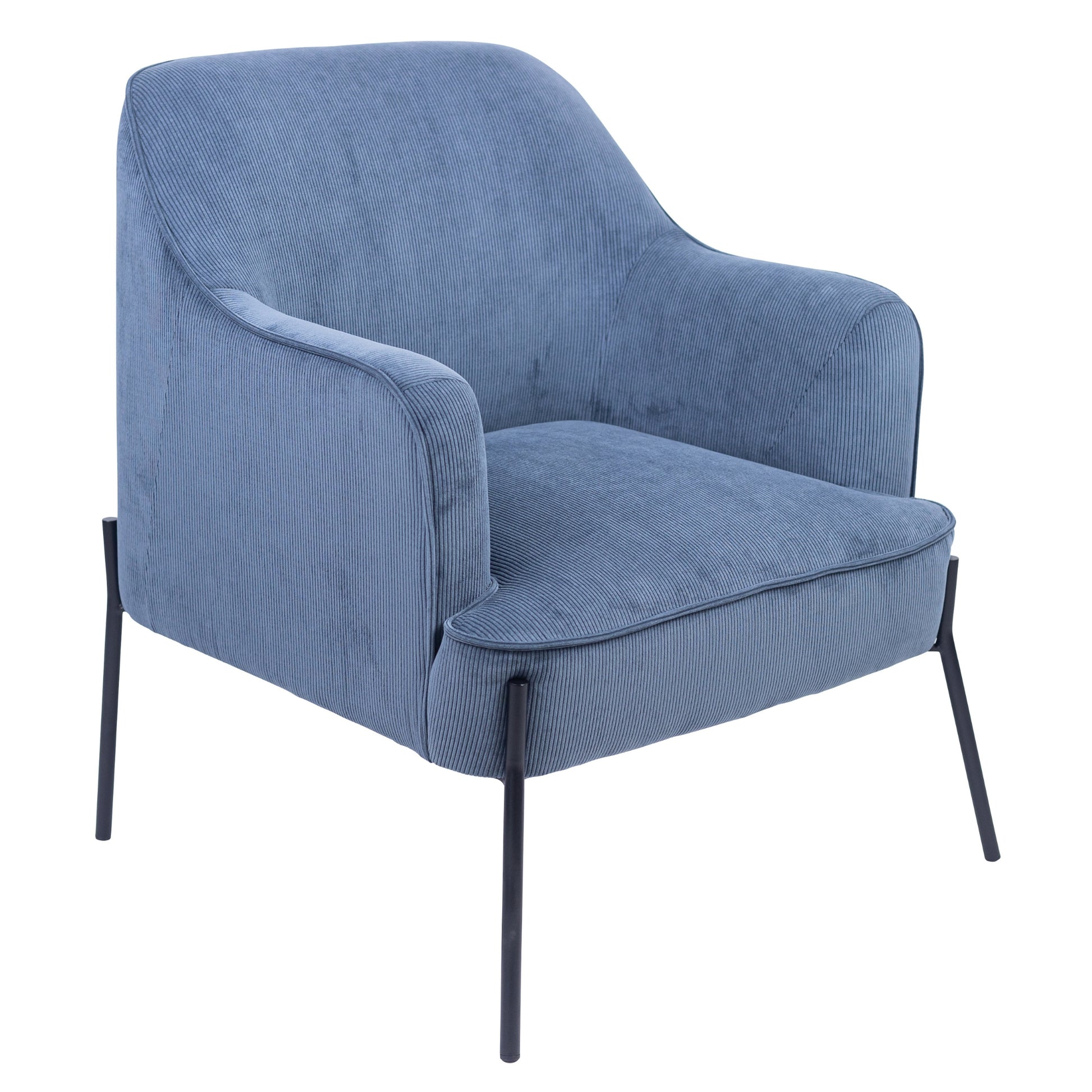 Leah Fabric Armchair Occasional Accent Arm Chair Blue - Cosy Abode