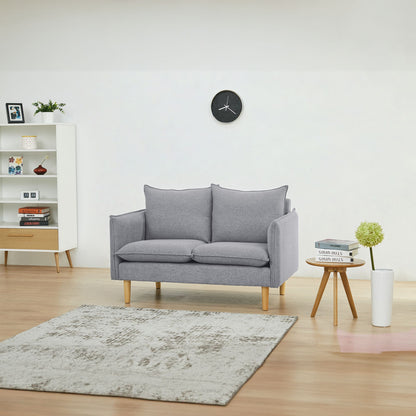 Sinatra 2 Seater Fabric Sofa Lounge Couch Grey - Cosy Abode